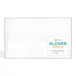 Klover STAR 14 Glas - Rechteck Kaminglas für Kaminofen