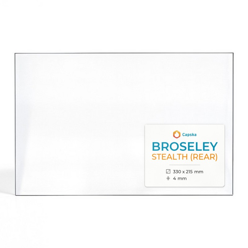 Broseley STEALTH (REAR) Glas - Rechteck Kaminglas für Kaminofen