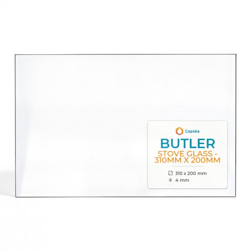 Vetro Butler STOVE GLASS - 310MM X 200MM per stufe a legna