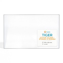 Tiger STOVE GLASS - 370MM X 225MM Glas - Rechteck Kaminglas für Kaminofen