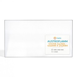 Vitre Austroflamm STOVE GLASS - 445MM X 242MM - Verre Rectangle pour poêle à bois