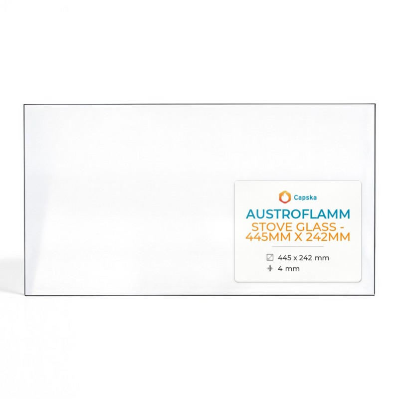 Austroflamm STOVE GLASS - 445MM X 242MM - Rechteck Kaminglas