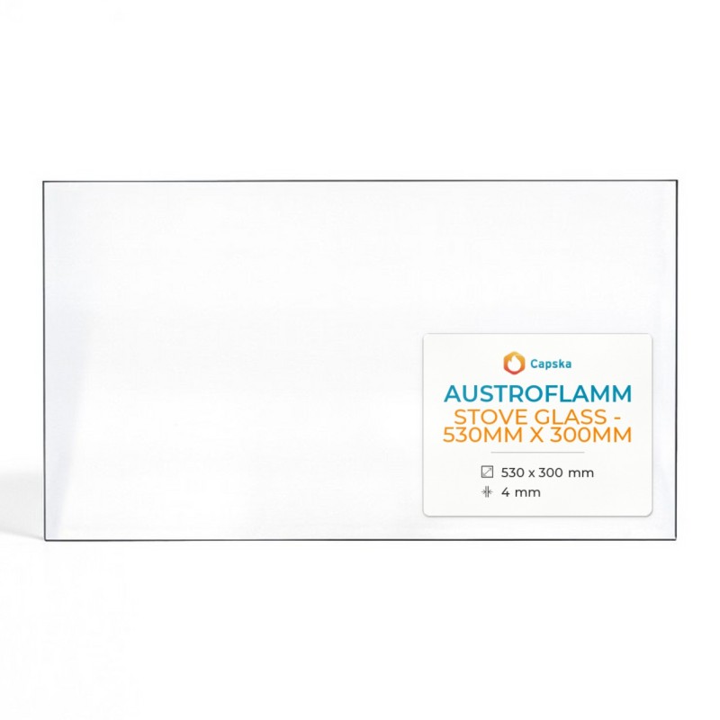 Vetro Austroflamm STOVE GLASS - 530MM X 300MM