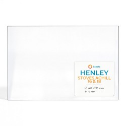 Henley STOVES ACHILL 16 & 18 Glas - Rechteck Kaminglas für Kaminofen