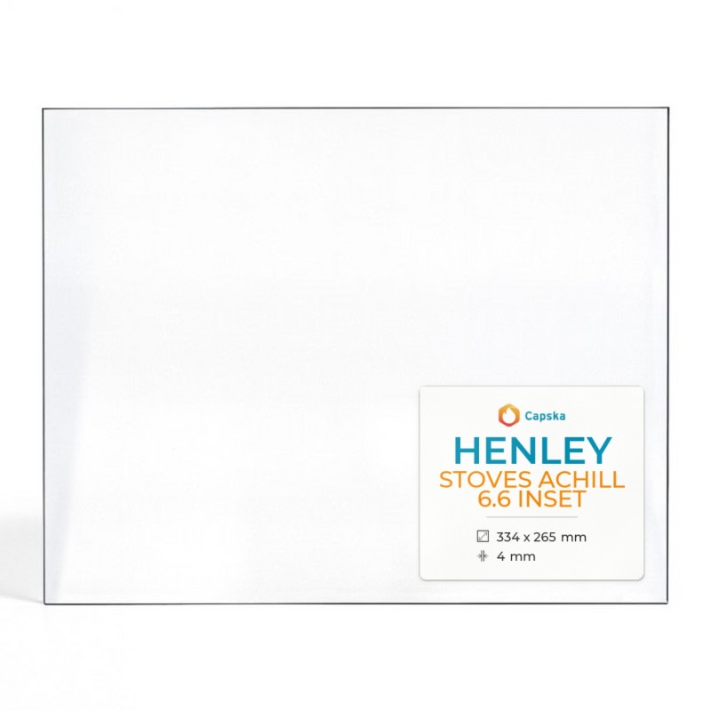 Vetro Henley STOVES ACHILL 6.6 INSET - Vetro Rettangolo per stufa a legna