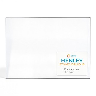 Henley STOVES DRUID 16 Glass - Rectangular Wood Burning Stove Panel