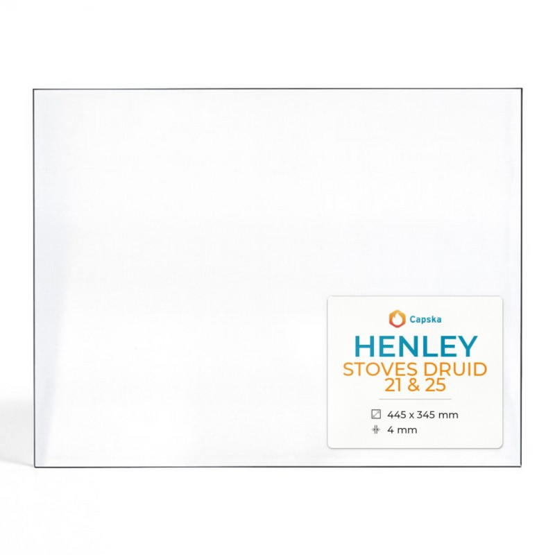Vitre Henley STOVES DRUID 21 & 25 - Verre Rectangle pour poêle à bois