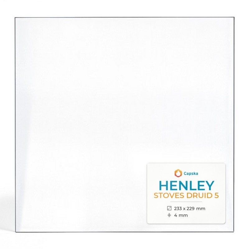 Henley STOVES DRUID 5 Glas - Rechteck Kaminglas für Kaminofen