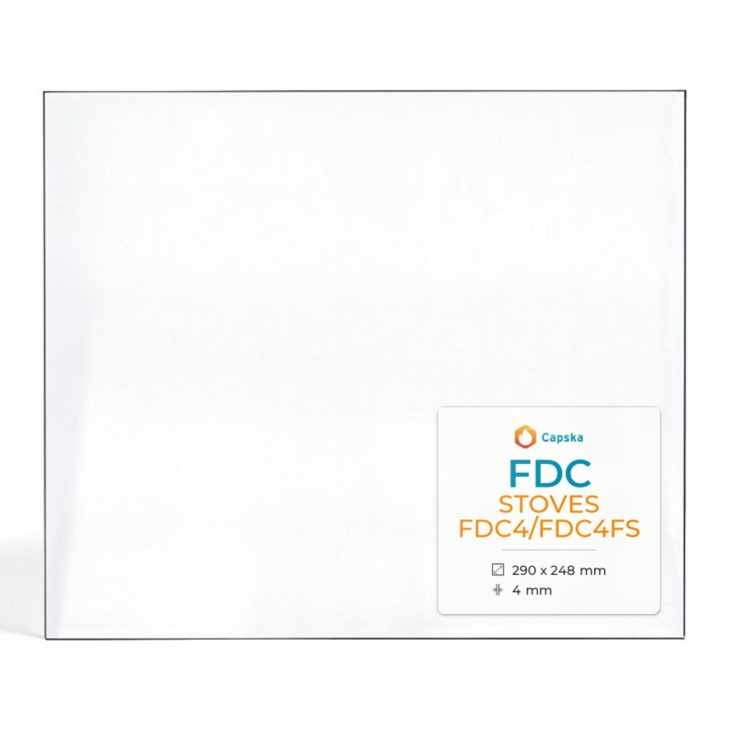 FDC STOVES FDC4/FDC4FS Glass - Rectangular Panel