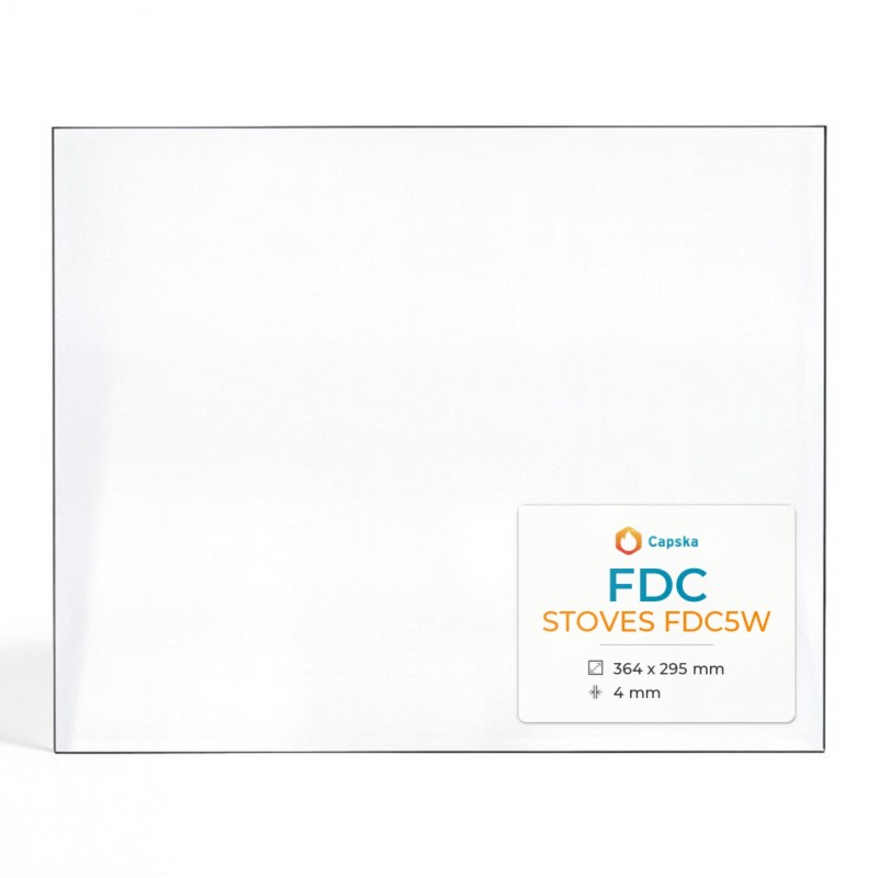 Kaminglas FDC STOVES FDC5W - Rechteckiges Glas für Kaminofen