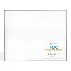 Fdc STOVES FDC8 Glas - Rechteck Kaminglas für Kaminofen