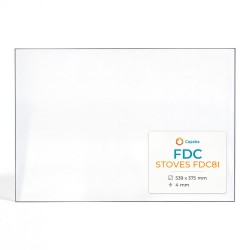 Fdc STOVES FDC8I Glas - Rechteck Kaminglas für Kaminofen