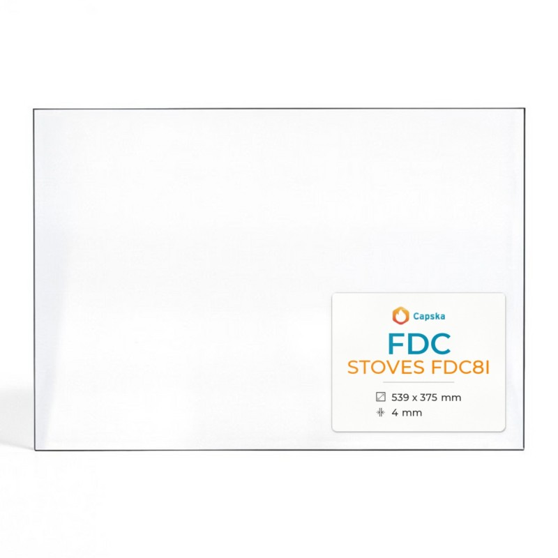 FDC STOVES FDC8I Glass - Rectangular Panel for Wood Burning Stove