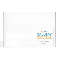 Vitre Gallery STOVES FIREFOX 8 (DOUBLE DOOR) - Verre Rectangle pour poêle à bois