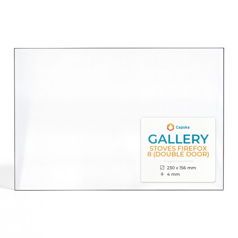 Vitre Gallery STOVES FIREFOX 8 (DOUBLE DOOR) - Verre Rectangle pour poêle à bois