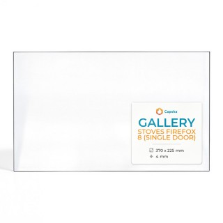 Vetro Gallery STOVES FIREFOX 8 (SINGLE DOOR) - Vetro Rettangolo per stufa a legna