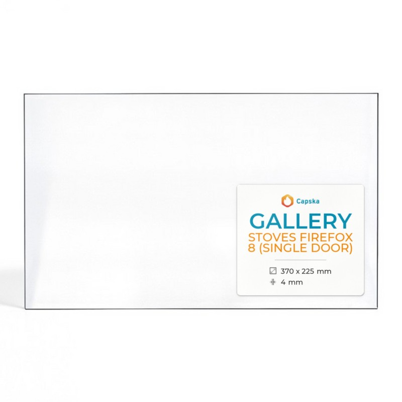 Vitre Gallery STOVES FIREFOX 8 (SINGLE DOOR) - Verre Rectangle pour poêle à bois