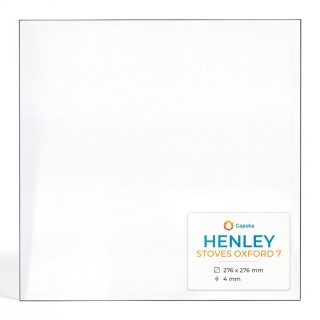 Henley STOVES OXFORD 7 Glass - Rectangular Wood Burning Stove Panel
