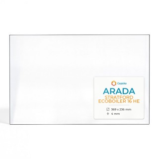 Arada STRATFORD ECOBOILER 16 HE Glas - Rechteck Kaminglas