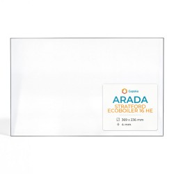 Arada STRATFORD ECOBOILER 16 HE Glass - Rectangular glass panel for wood burning stove