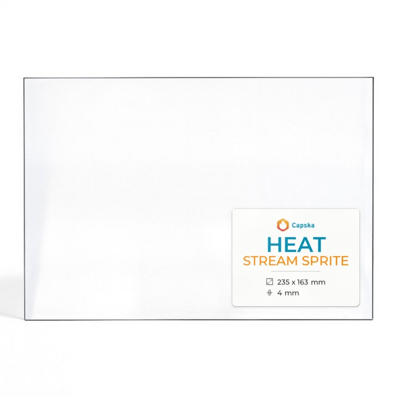 Heat STREAM SPRITE Glas - Rechteck Kaminglas für Kaminofen