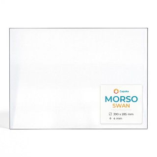 Morso SWAN Glass Panel for Wood Burning Stove - Rectangular Shape