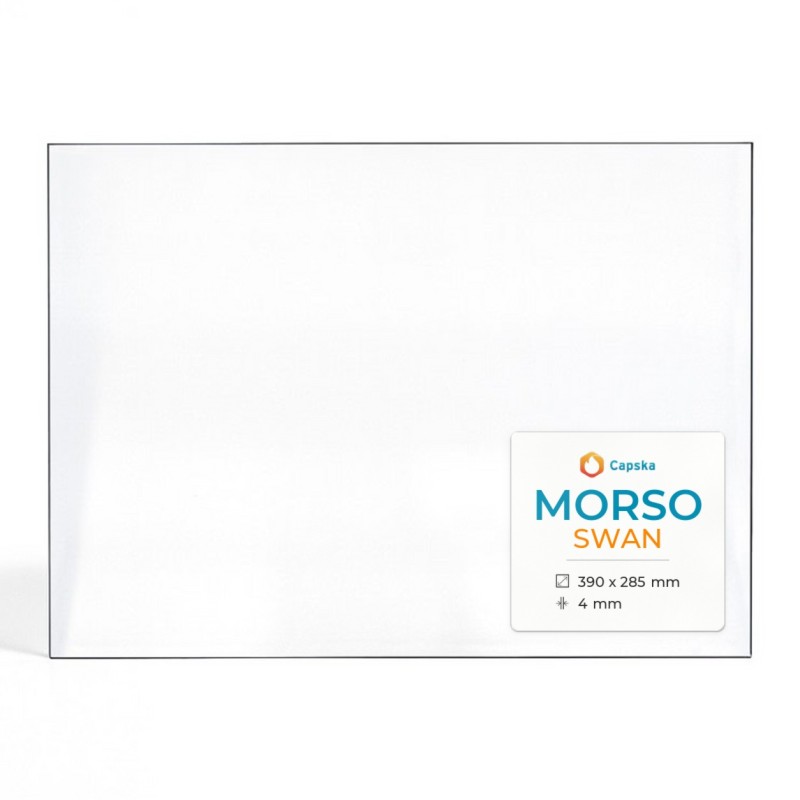 Morso SWAN Glas - Rechteck Kaminglas für Kaminofen