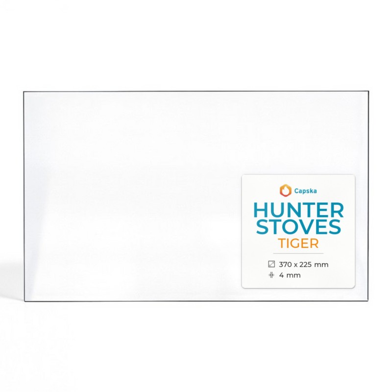 Hunter TIGER Glas - Rechteck Kaminglas für Kaminofen