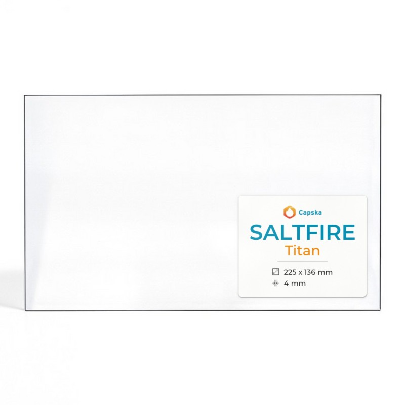 Saltfire TITAN Glas - Rechteck Kaminglas für Kaminofen