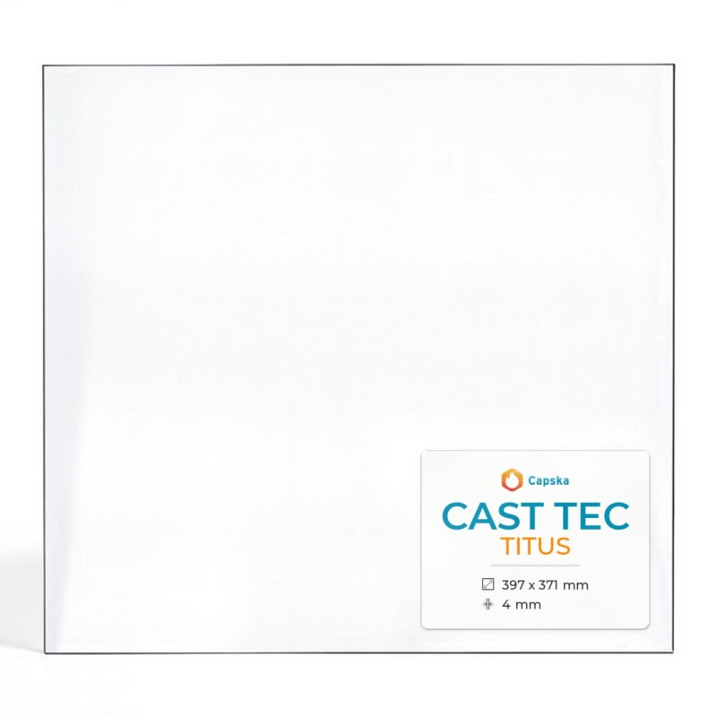 Cast Tec TITUS Glass - Rectangular Panel for Wood Stove
