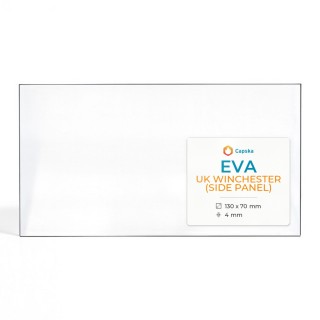 Eva UK WINCHESTER (SIDE PANEL) Glas - Rechteck Kaminglas für Kaminofen