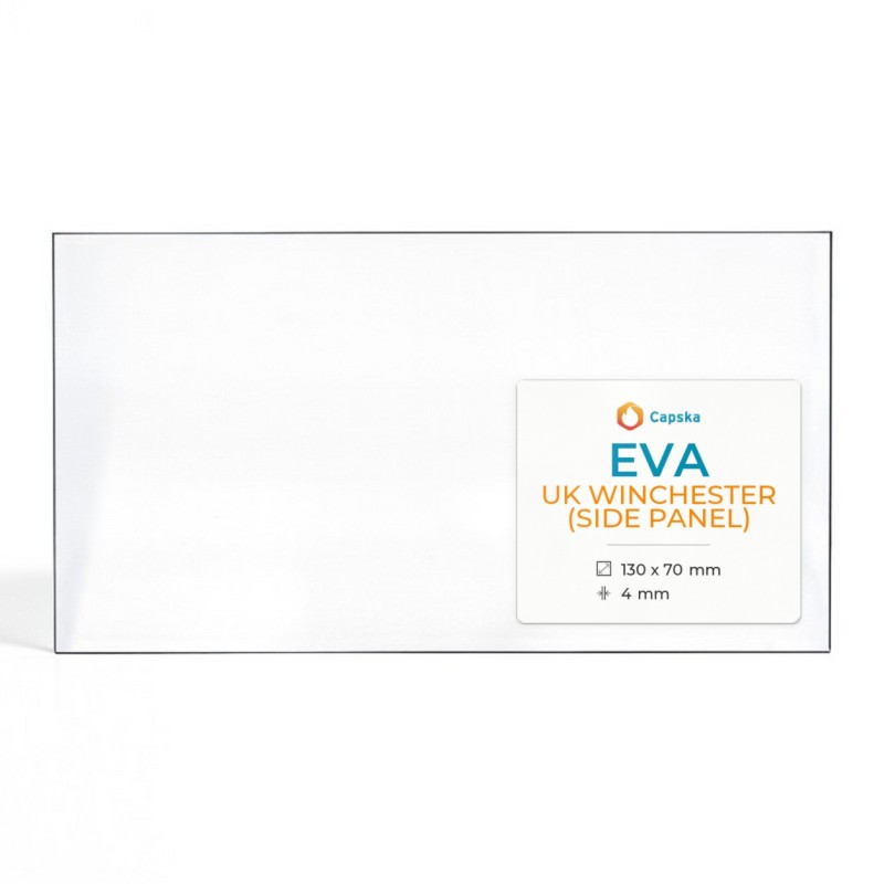 Vetro Eva UK WINCHESTER (SIDE PANEL) - Vetro Rettangolo per stufa a legna
