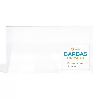 Vetro Barbas UNICA 70 - Vetro Rettangolo per stufa a gas