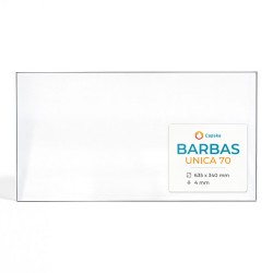 Vitre Barbas UNICA 70 - Verre Rectangle pour poêle au gaz
