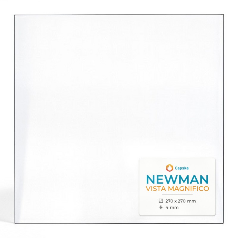 NEWMAN VISTA MAGNIFICO Glas - Rechteck Kaminglas für Kaminofen