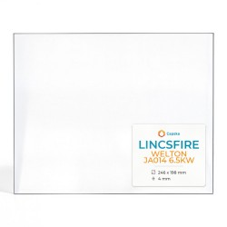 Lincsfire WELTON JA014 6.5KW Glass - Rectangular glass panel for wood burning stove