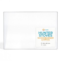 Hunter WOODBURNER (LARGE) Glass - Rectangular glass panel for wood burning stove
