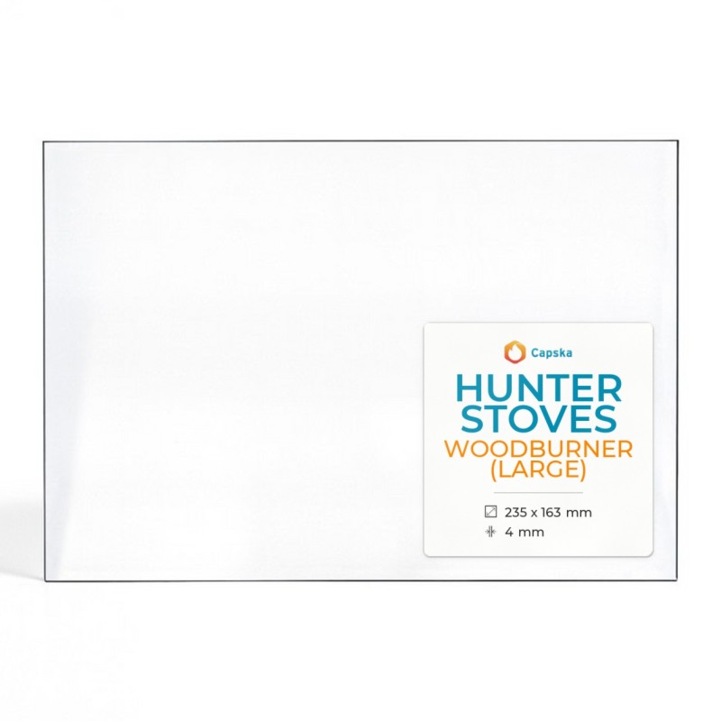 Vitre Hunter WOODBURNER (LARGE) - Verre Rectangle pour poêle à bois