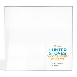 Hunter WOODBURNER (MEDIUM) Glass - Rectangular glass panel for wood burning stove