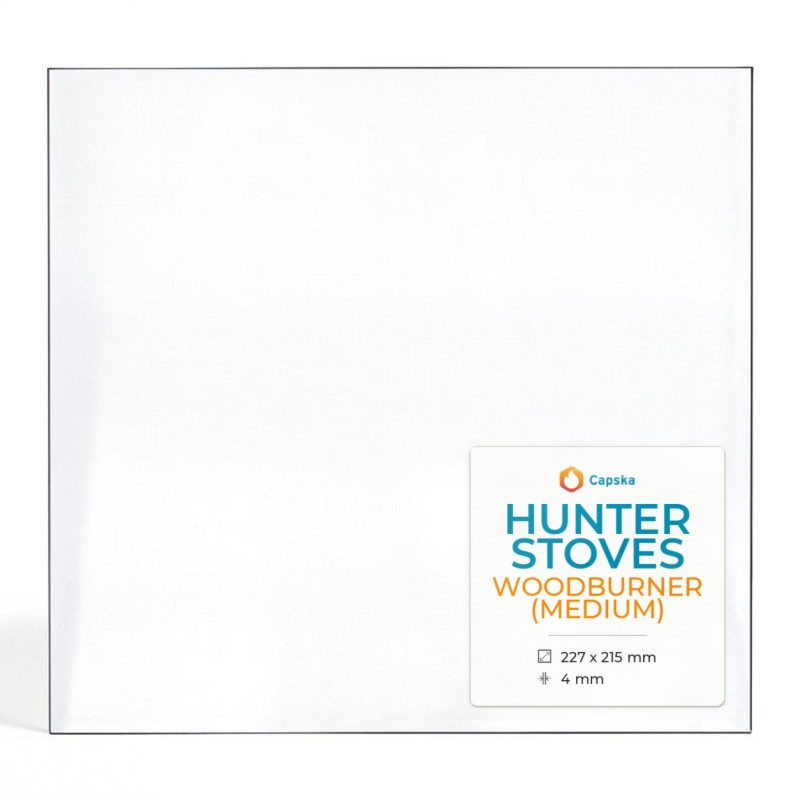 Hunter Woodburner Medium Glass - Rectangular Panel for Stove
