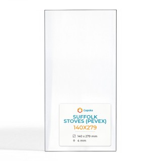 Suffolk Stoves (Pevex) 140X279 Glas - Rechteck Kaminglas für Kaminofen