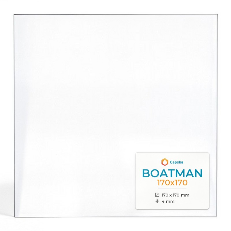Vetro Boatman 170X170 - Vetro Rettangolo per stufa a legna