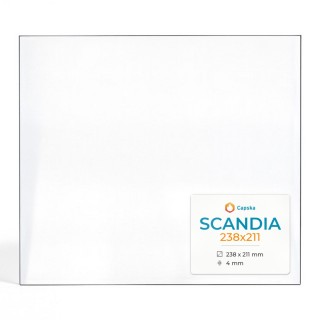 Scandia 238x211 Glas - Rechteck Kaminglas für Kaminofen