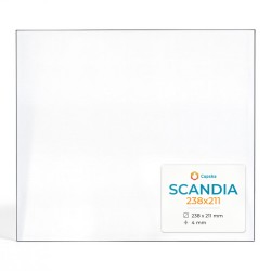 Scandia 238X211 Glass - Rectangular glass panel for wood burning stove