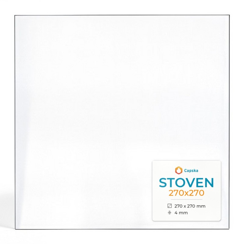 Vitre Stoven 270x270 - Verre Rectangle pour poêle à bois