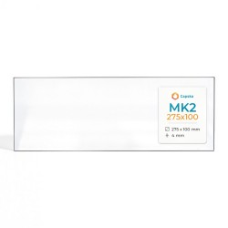 Mk2 275X100 Glas - Rechteck Kaminglas für Kaminofen