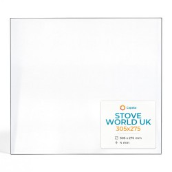 Stove World Uk 305X275 Glas - Rechteck Kaminglas für Kaminofen