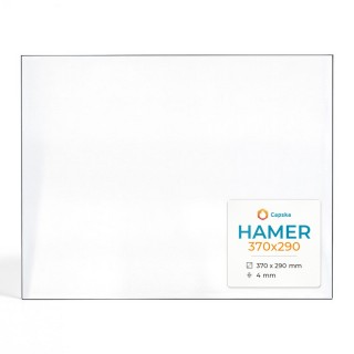 Vitre Hamer 370X290 - Verre Rectangle pour poêle à bois