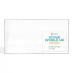 Stove World Uk 427X227 Glas - Rechteck Kaminglas für Kaminofen