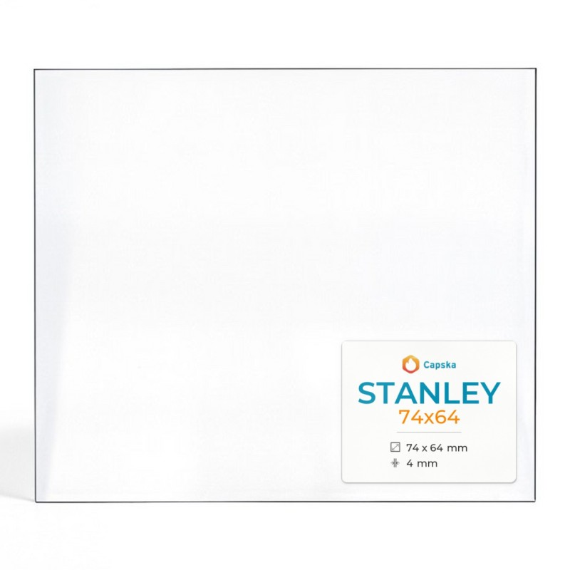 Vitre Stanley 74X64 - Verre Rectangle pour poêle à bois